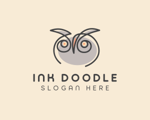 Cute Owl Bird  logo design