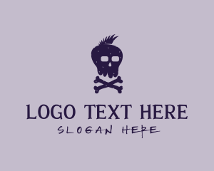 Street - Bone Skull Punk logo design