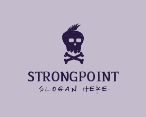 Skate - Bone Skull Punk logo design