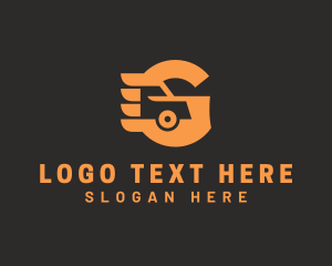 Ute - Delivery Truck Letter G logo design