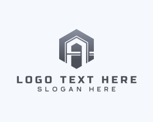 Data - Hexagon Geometry Letter A logo design