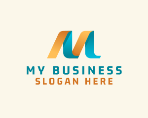 Business Tech Letter M logo design