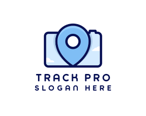 Location Pin Camera logo design