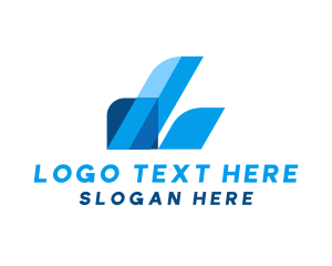 Data - Abstract Transparent Letter L logo design