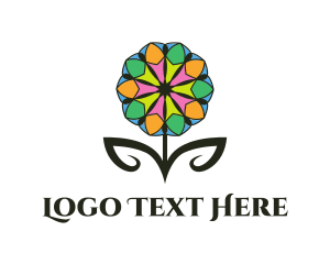 Henna - Colorful Spa Flower logo design