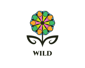Colorful Spa Flower Logo