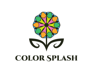 Colorful Spa Flower logo design