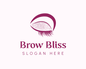 Purple Eyebrow Makeup logo design