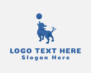 Ball - Blue Dog Ball logo design