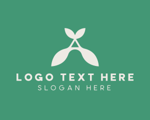 Organic - Leaf Beauty Letter A logo design