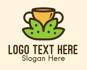 Gourmettea - Tea Leaves Cup logo design