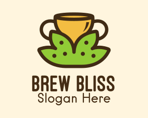 Tea Leaves Cup  logo design