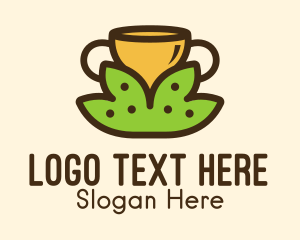 Green Cup - Tea Leaves Cup logo design