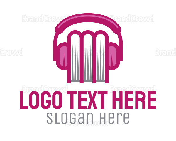 Pink Book Headphones Logo