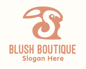 Blush - Blush Pink Bunny logo design
