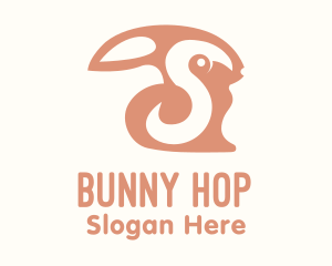 Blush Pink Bunny logo design