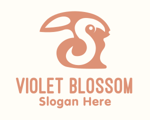 Blush Pink Bunny logo design