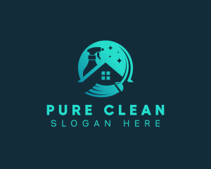 Sanitary Cleaning Spray logo design