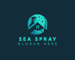 Sanitary Cleaning Spray logo design