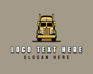 Logistics - Automotive Haulage Trailer Truck logo design