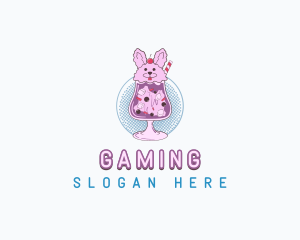Cute Bunny Drink Logo