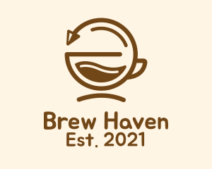 Brown Coffee Cycle logo design