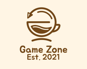Tea Cup - Brown Coffee Cycle logo design