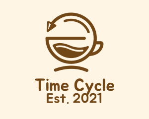 Brown Coffee Cycle logo design