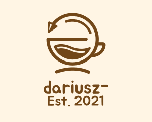 Latte - Brown Coffee Cycle logo design