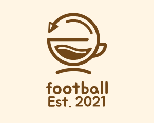 Caffeine - Brown Coffee Cycle logo design
