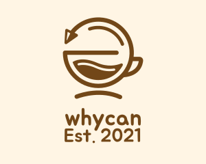 Coffee Mug - Brown Coffee Cycle logo design