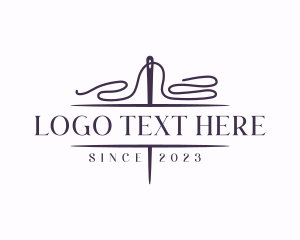 Handcrafted - Knit Sewing Thread logo design