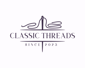 Knit Sewing Thread logo design