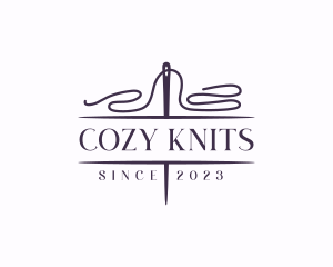 Knit Sewing Thread logo design