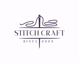 Knit Sewing Thread logo design