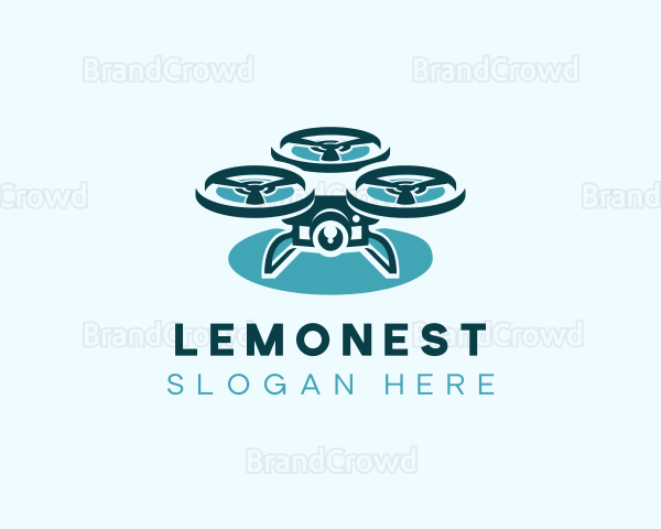 Drone Logistics Delivery Logo