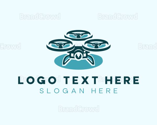 Drone Logistics Delivery Logo