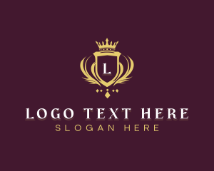 Luxury - Crown Royalty Shield logo design