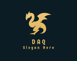 Beast - Gold Medieval Dragon logo design