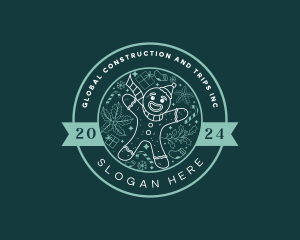 Holiday Gingerbread Man Logo