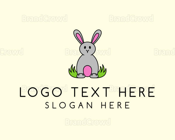 Cute Easter Bunny Logo