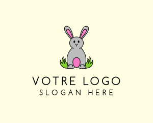 Cute Easter Bunny Logo