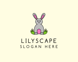 Children - Cute Easter Bunny logo design