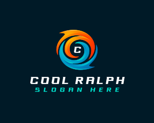 Heating Cooling Ventilation logo design