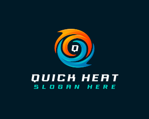 Heating Cooling Ventilation logo design