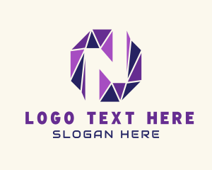 Malware - Data Security Letter N logo design