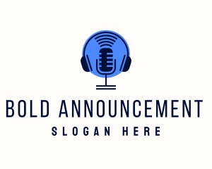 Recording Studio Microphone logo design