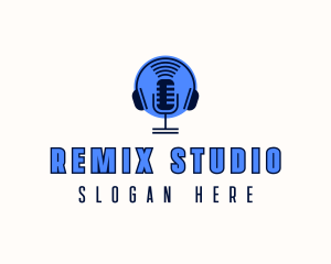 Recording Studio Microphone logo design