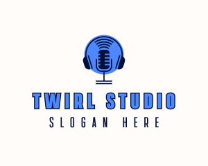 Recording Studio Microphone logo design