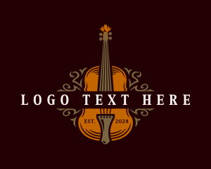Classical - Violin Music Instrument logo design